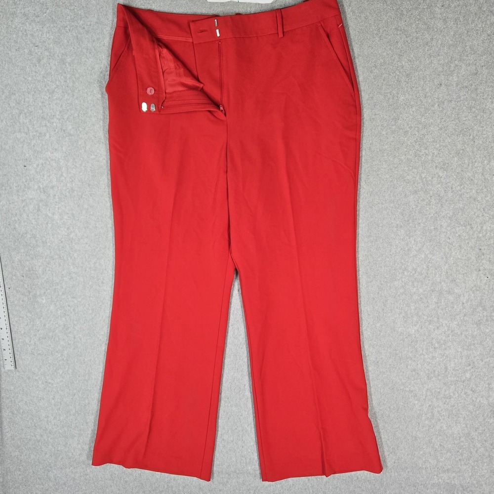 Worthington Women Pants 14P Red Trouser Dress Pants 28" Inseam Wrinkle Free NWT